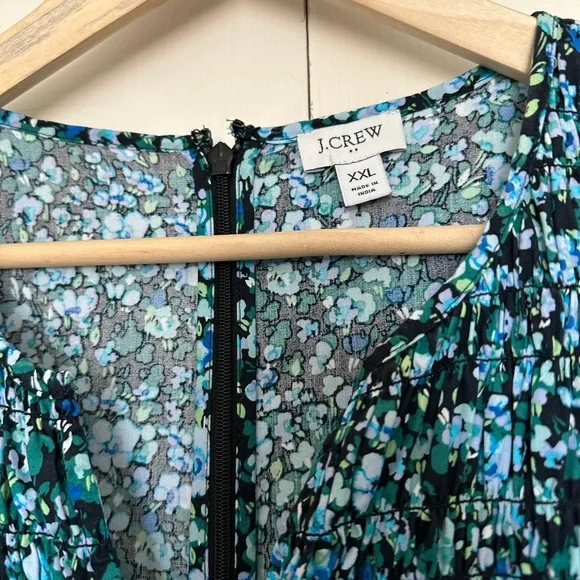 J. Crew Blue Floral Midi Dress - Picture 3 of 9